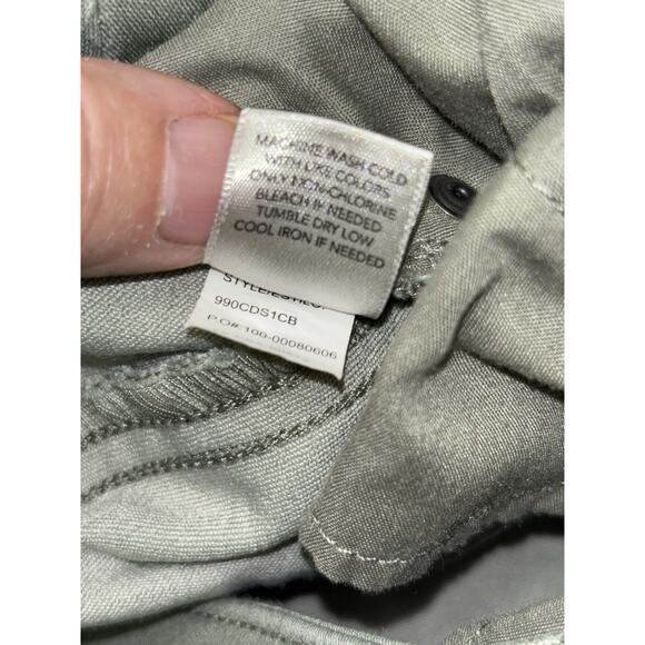 Christopher & Banks Khaki Green Tapered Straight Fit Mid Rise Stretchy Pants 16P - Picture 9 of 10